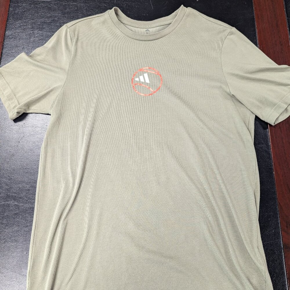 Adidas Tennis T Shirt Aeroready Olive Green Medium